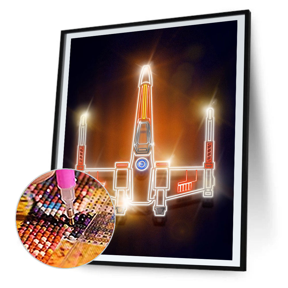 Star Wars Fighter - Full Round Drill Diamond Painting 30*40CM