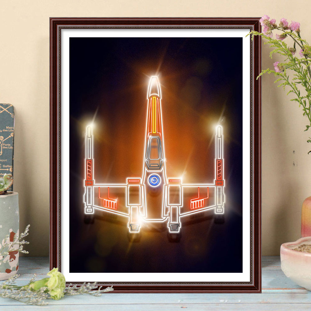 Star Wars Fighter - Full Round Drill Diamond Painting 30*40CM