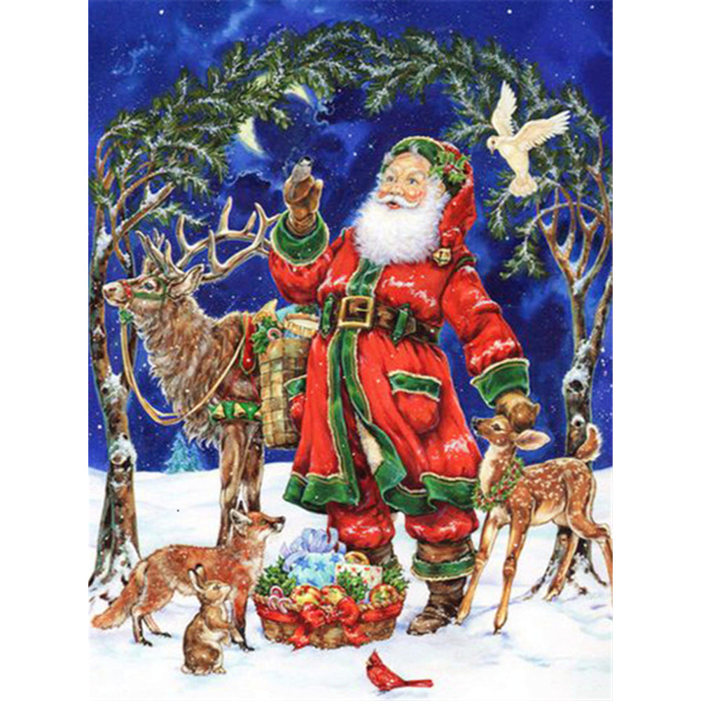 Santa Claus - Full Round Drill Diamond Painting 30*40CM