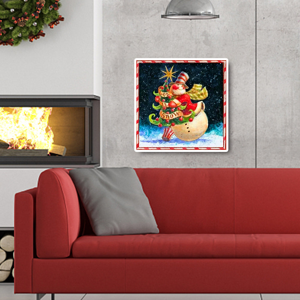 Christmas Snowman - Full Round Drill Diamond Painting 30*30CM