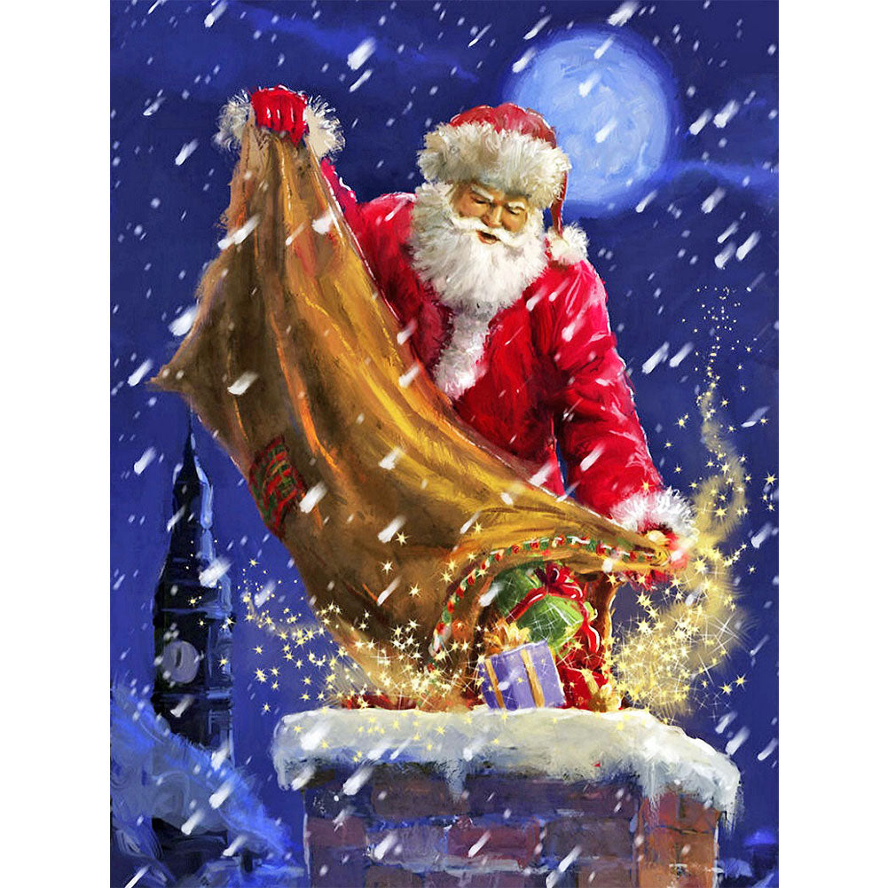 Santa Claus - Full Round Drill Diamond Painting 30*40CM