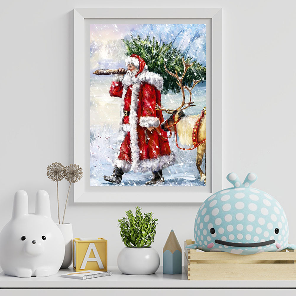 Santa Claus - Full Round Drill Diamond Painting 30*40CM