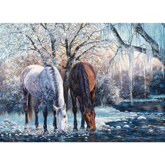 Glacier Horse - Full Round Drill Diamond Painting 40*30CM