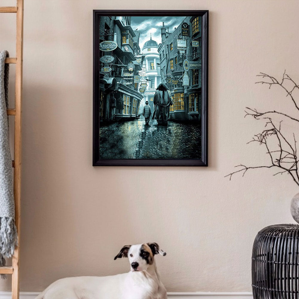 Harry Potter Street - Full Round Drill Diamond Painting 50*60CM