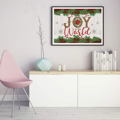 Christmas Atmosphere Poster Painting - Special Shaped Drill Diamond Painting 40*30CM