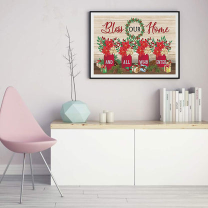 Christmas Atmosphere Poster Painting - Special Shaped Drill Diamond Painting 40*30CM