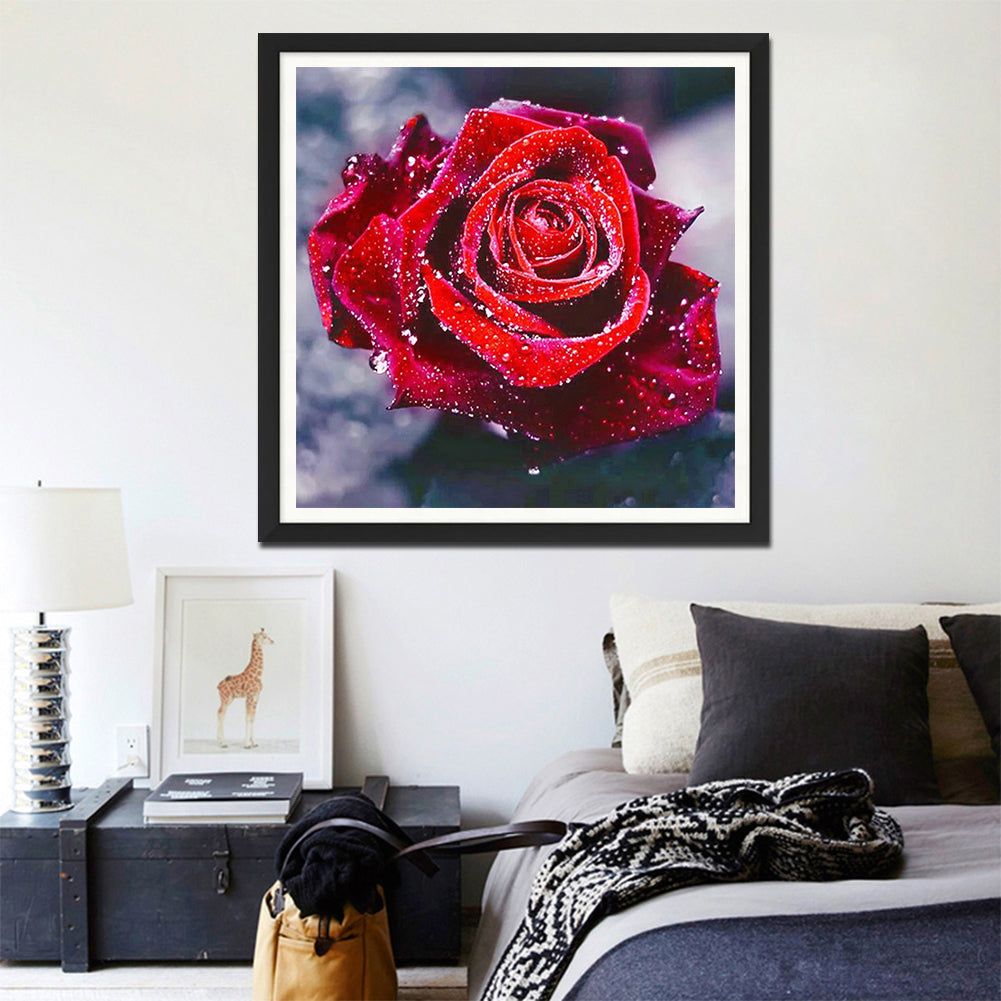 Rose Flower - Full Square Drill Diamond Painting 40*40CM