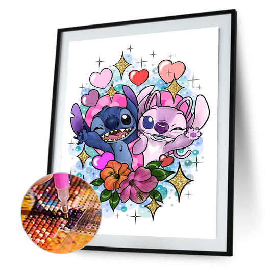 Couple Stitch - Full Round Drill Diamond Painting 30*40CM