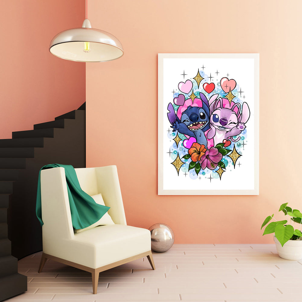 Couple Stitch - Full Round Drill Diamond Painting 30*40CM