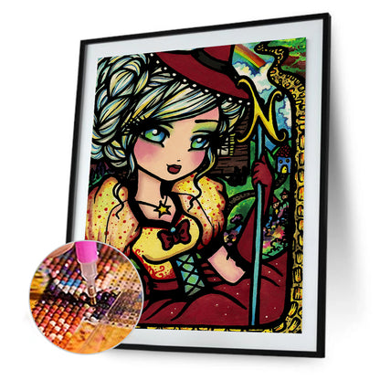 Little Witch 30*40CM(Canvas) Full Square Drill Diamond Painting