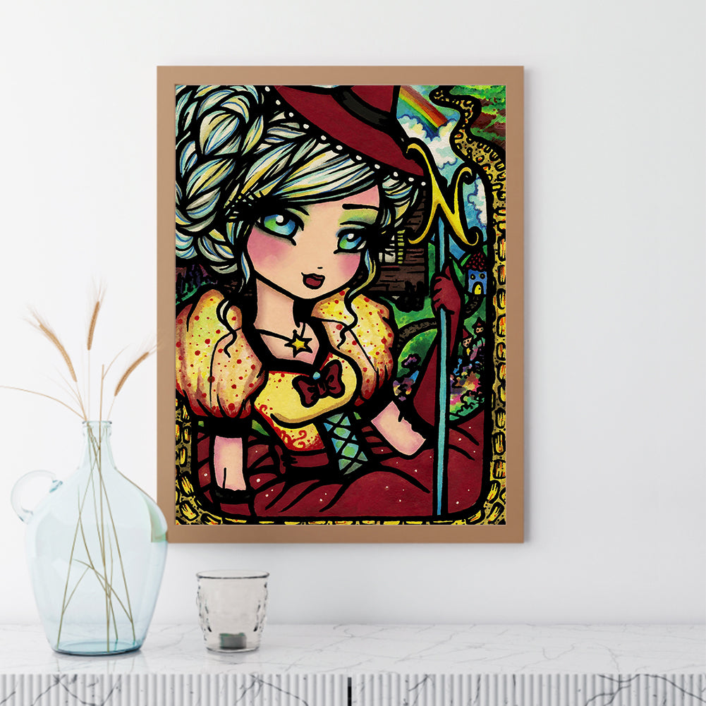 Little Witch 30*40CM(Canvas) Full Square Drill Diamond Painting