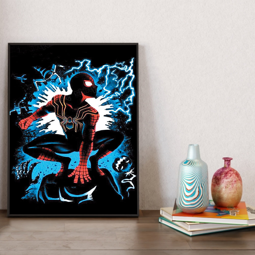 Spiderman Silhouette 30*40CM(Canvas) Full Square Drill Diamond Painting