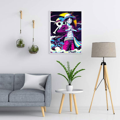 One Piece Luffy - Full Round Drill Diamond Painting 30*40CM