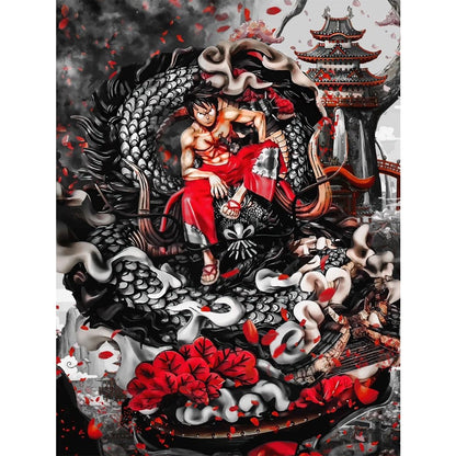 Anime Luffy - Full Round Drill Diamond Painting 30*40CM