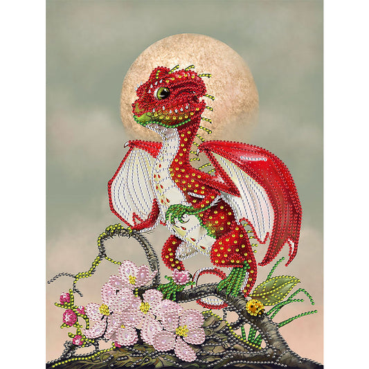 Red Pterosaur - Special Shaped Drill Diamond Painting 30*40CM