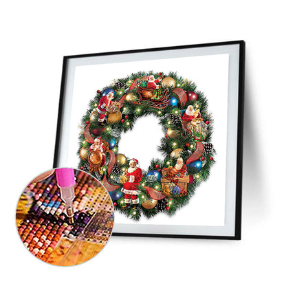 Christmas Wreath - Full Round Drill Diamond Painting 30*30CM