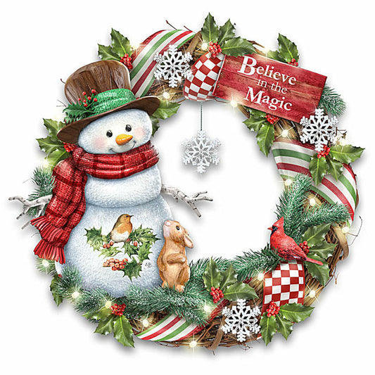 Christmas Wreath - Full Round Drill Diamond Painting 30*30CM