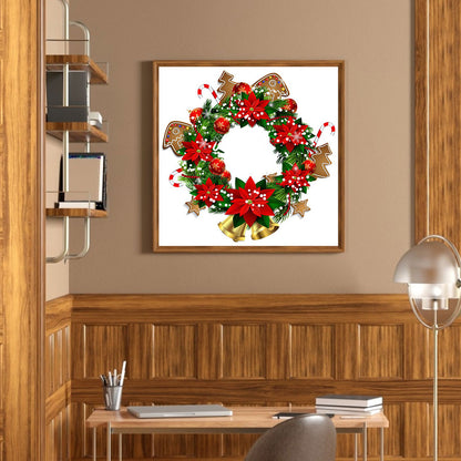 Christmas Wreath - Full Round Drill Diamond Painting 30*30CM