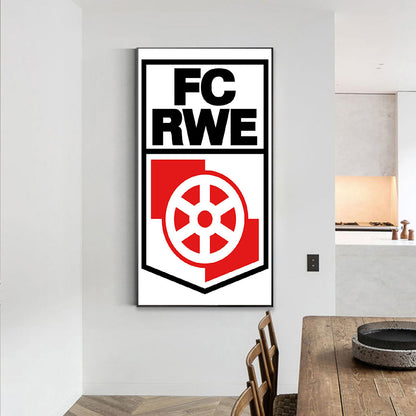 Red And White Erfurt Football Team Logo - Full Round Drill Diamond Painting 30*50CM