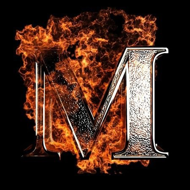 Basketball Fire Letter M - Full Round Drill Diamond Painting 30*30CM