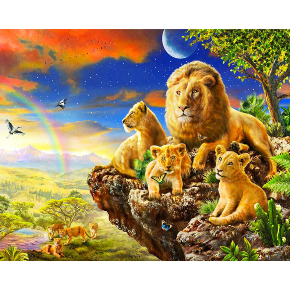 Lion - Full Round Drill Diamond Painting 60*50CM