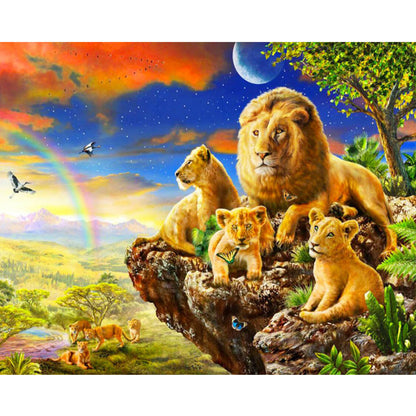 Lion - Full Round Drill Diamond Painting 60*50CM