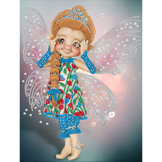 Big-Eyed Girl With Wings - Special Shaped Drill Diamond Painting 30*40CM