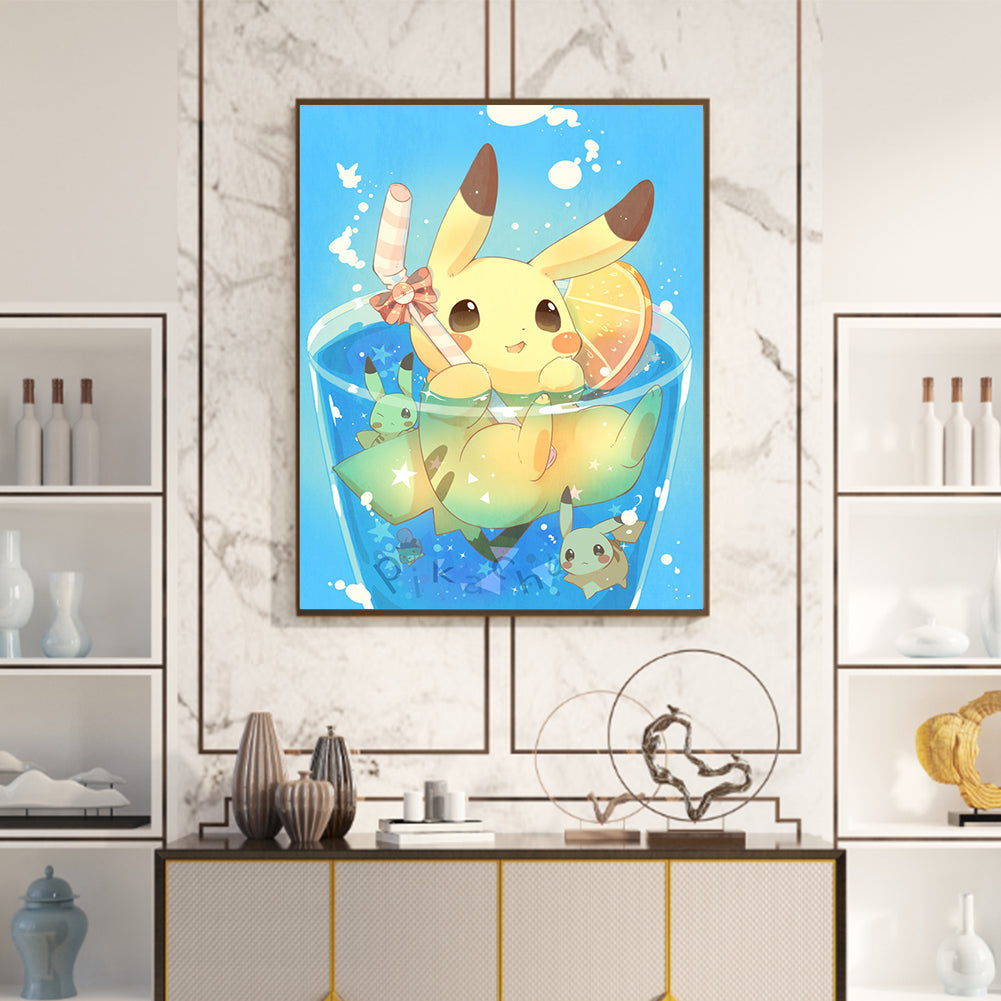 Pok¨¦mon - Pikachu - Full Round Drill Diamond Painting 40*50CM