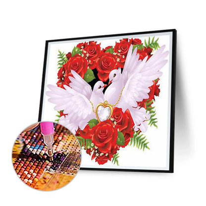 Rose Dove Of Peace - Full Square Drill Diamond Painting 50*50CM