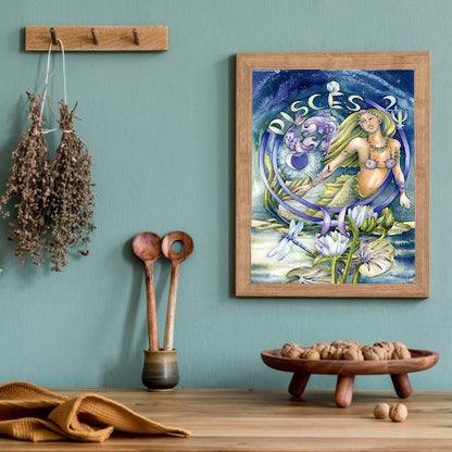 Twelve Constellations 30*40CM(Canvas) Full Round Drill Diamond Painting