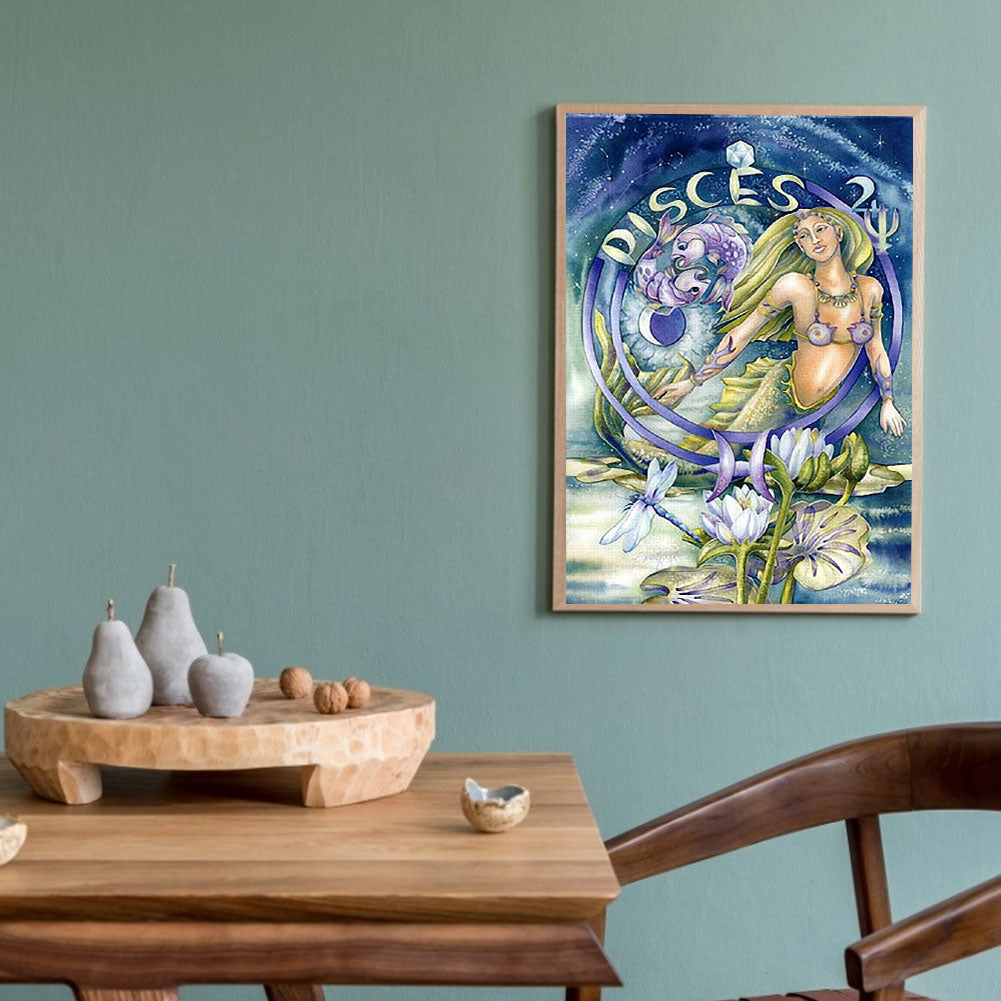 Twelve Constellations 30*40CM(Canvas) Full Round Drill Diamond Painting