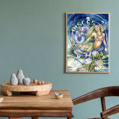 Twelve Constellations 30*40CM(Canvas) Full Round Drill Diamond Painting