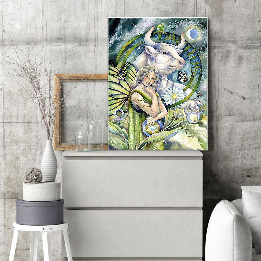 Twelve Constellations 30*40CM(Canvas) Full Round Drill Diamond Painting