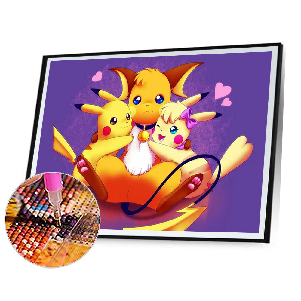 Pikachu - Full Round Drill Diamond Painting 50*40CM