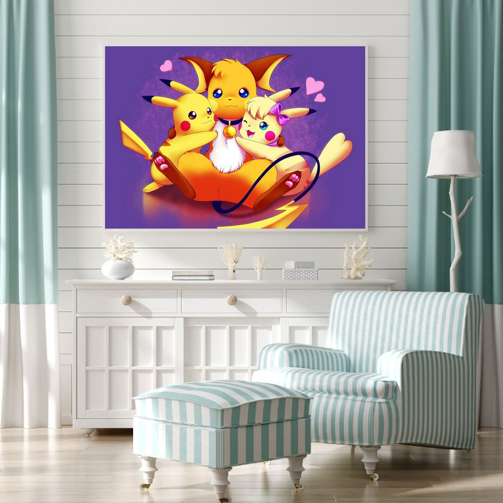 Pikachu - Full Round Drill Diamond Painting 50*40CM