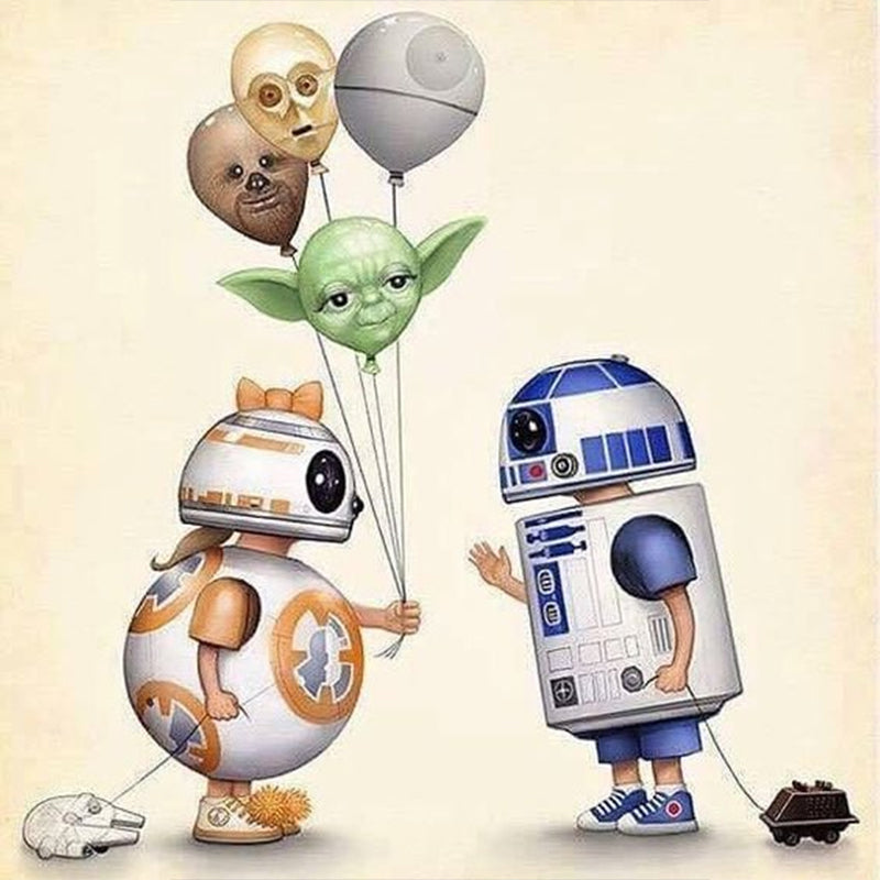 Star Wars Droids - Full Round Drill Diamond Painting 30*30CM