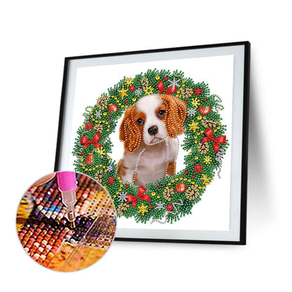 Wreath 30*30CM(Canvas) Special Shaped Drill Diamond Painting