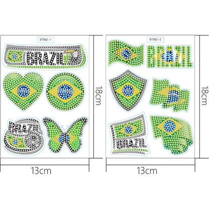 Diamond Painting Football Match Sticker DIY Football Stickers Art for Kids Gifts