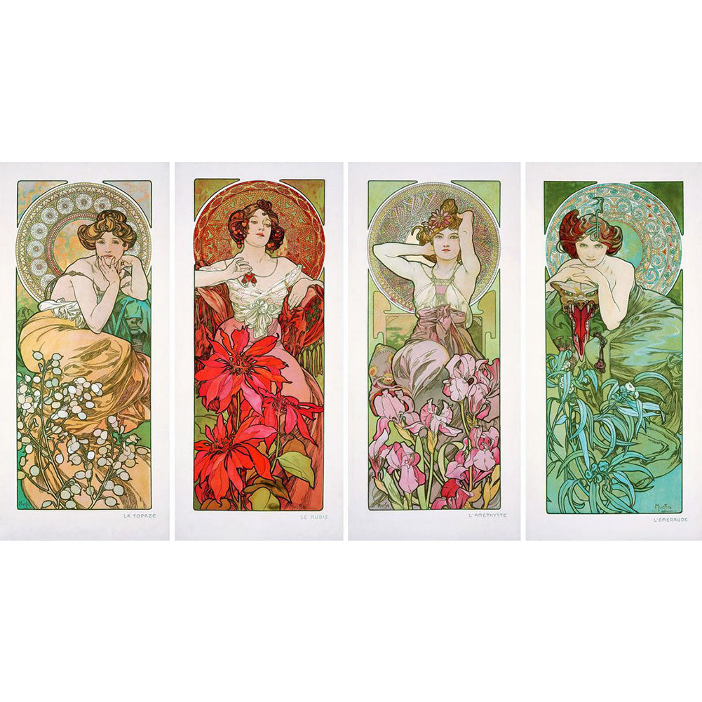 Four Seasons Woman - Full Round Drill Diamond Painting 50*30CM
