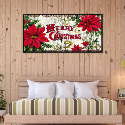 Christmas Flower - Full Round Drill Diamond Painting 80*35CM