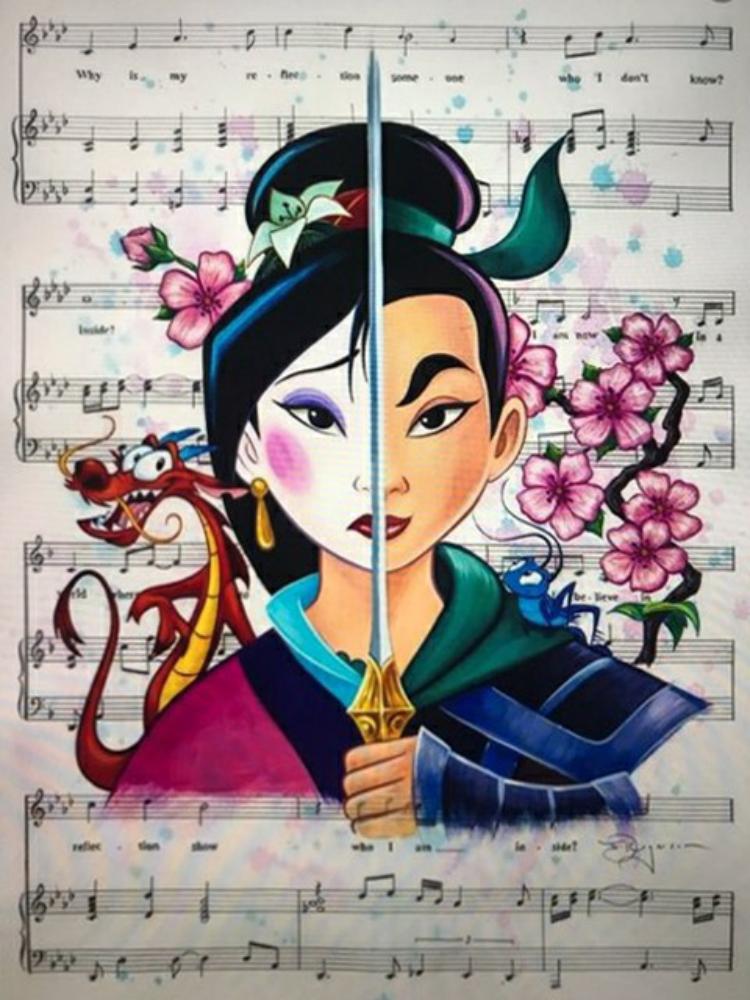 Hua Mulan - Full Round Drill Diamond Painting 30*40CM