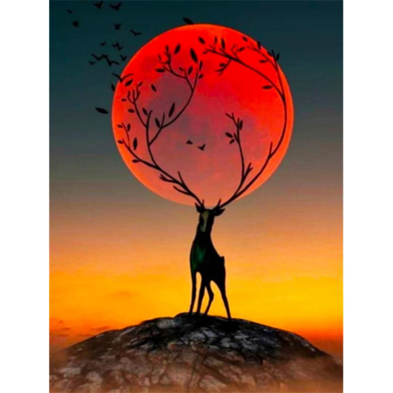 Elk - Full Round Drill Diamond Painting 30*40CM