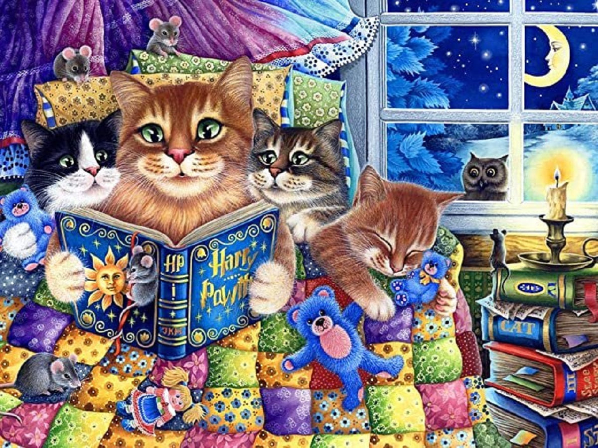 Orange Cat - Full Round Drill Diamond Painting 40*30CM