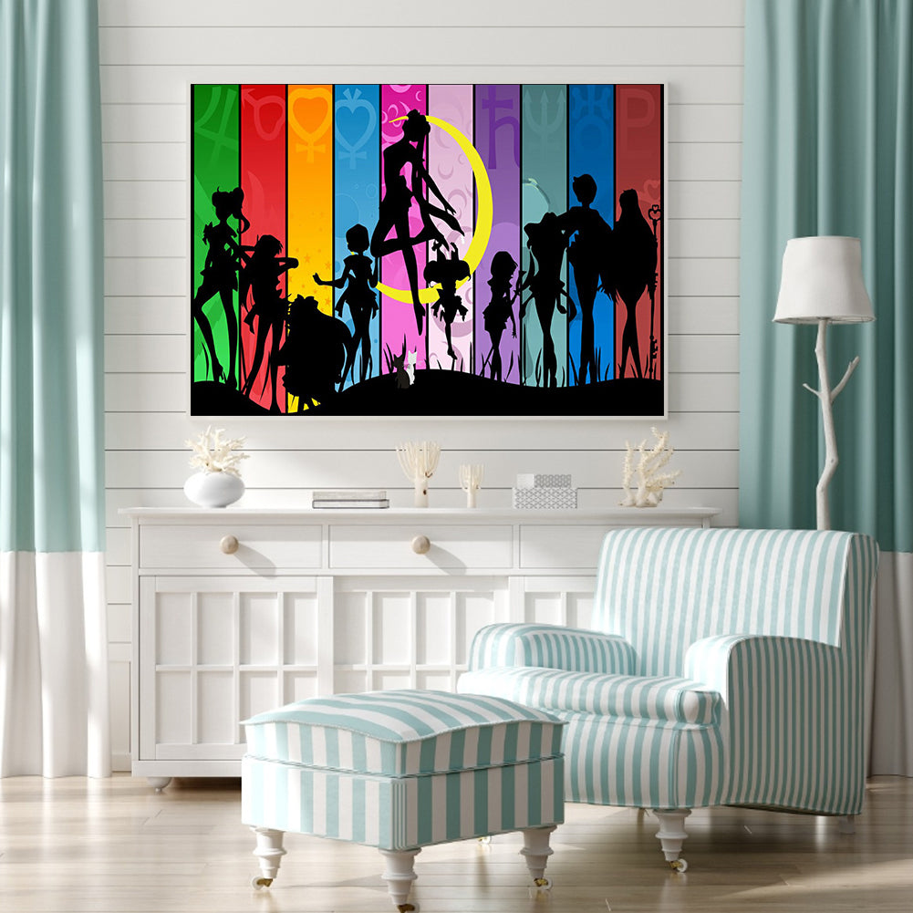 Sailor Moon - Full Round Drill Diamond Painting 50*40CM