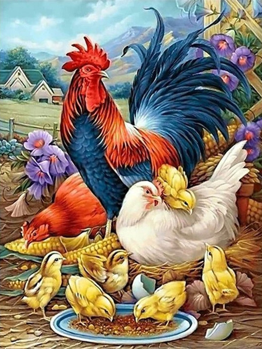 Chicken 30*40CM(Canvas) Full Square Drill Diamond Painting