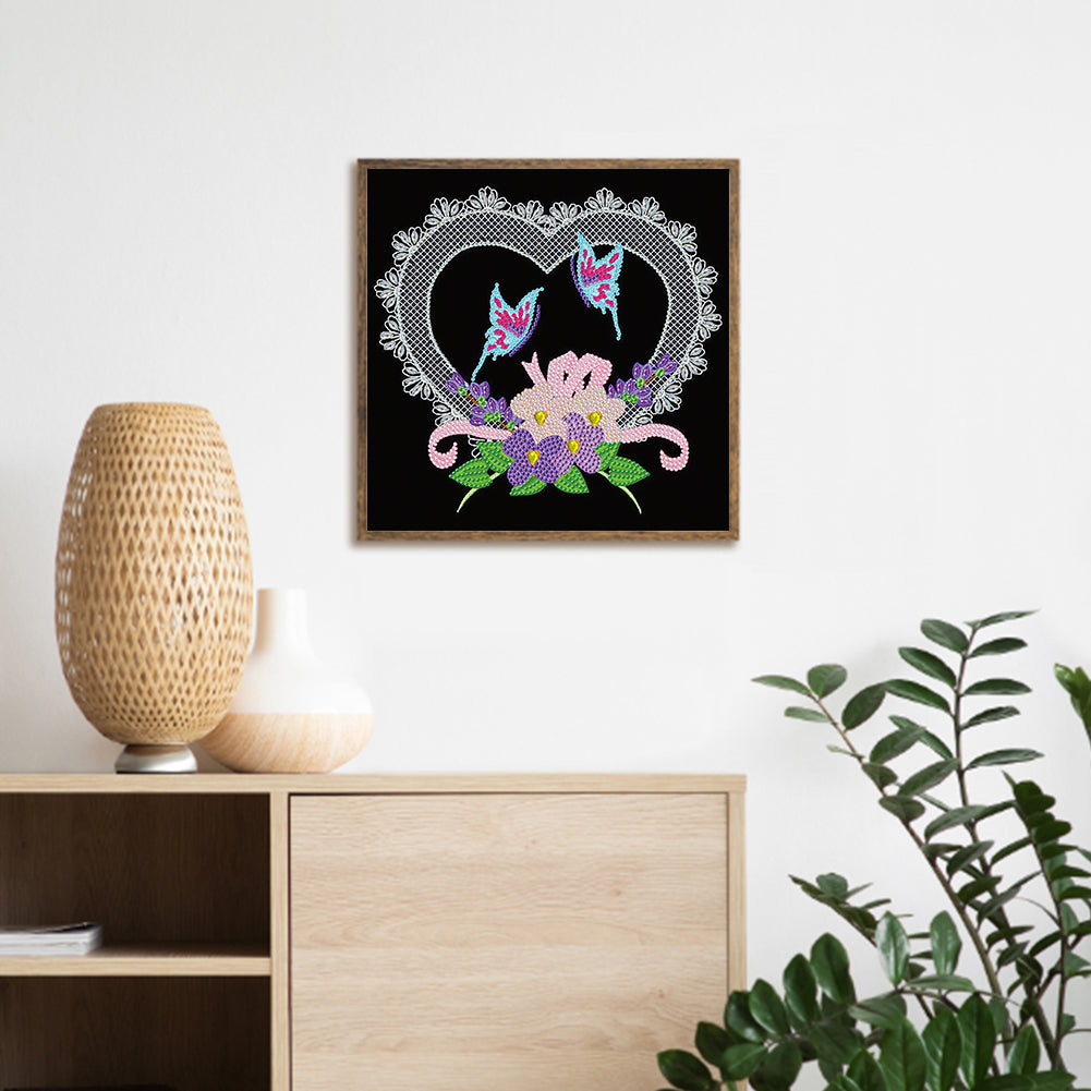 Line Art 30*30CM(Canvas) Special Shaped Drill Diamond Painting