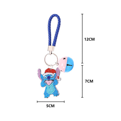 DIY Diamonds Painting Keychain Crystal Small Bell Keychain for Women Bag Pendant