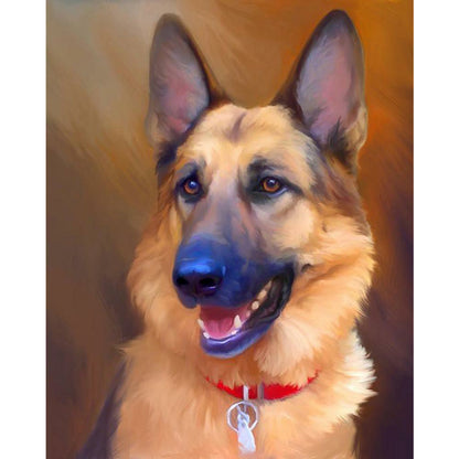 Belgian Shepherd - Full Round Drill Diamond Painting 40*50CM