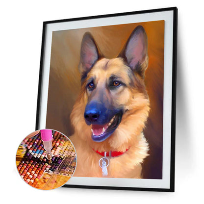 Belgian Shepherd - Full Round Drill Diamond Painting 40*50CM