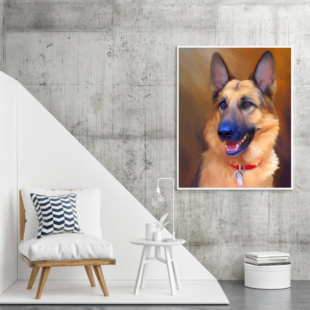 Belgian Shepherd - Full Round Drill Diamond Painting 40*50CM